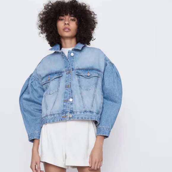Host Pick Zara Balloon Sleeve Denim 